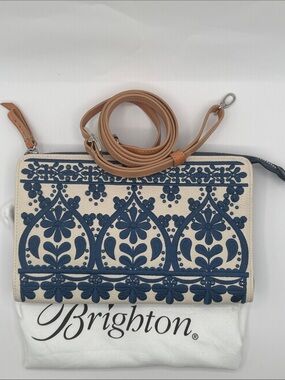 Brighton Casablanca Jewel Embroidered Pouch with adjustable strap